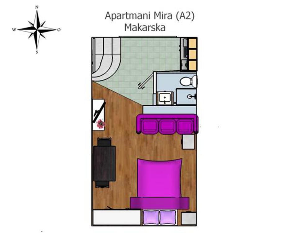 Apartments Mira Makarska Oda fotoğraf